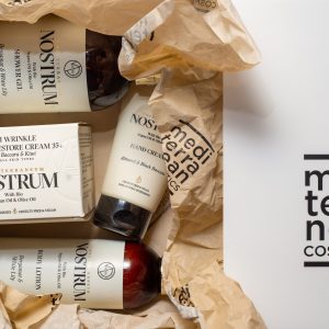 Set îngrijire completa, Nostrum Business Woman, 200 ml, 300 ml, 2 x 50 ml, Body lotion, Gel duș, Cremă față & mâini