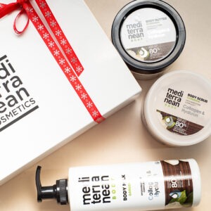 Set cadou, Mediterranean Body, 2 x 250 ml & 350 ml, Boddy butter, Lapte de corp și scrub