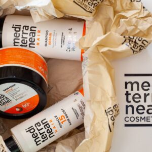 Set îngrijire pentru un par stralucitor, Mediterranean-Hair, 350 ml & 250 ml & 200 ml, Șampom, Mască & Miracle Boost